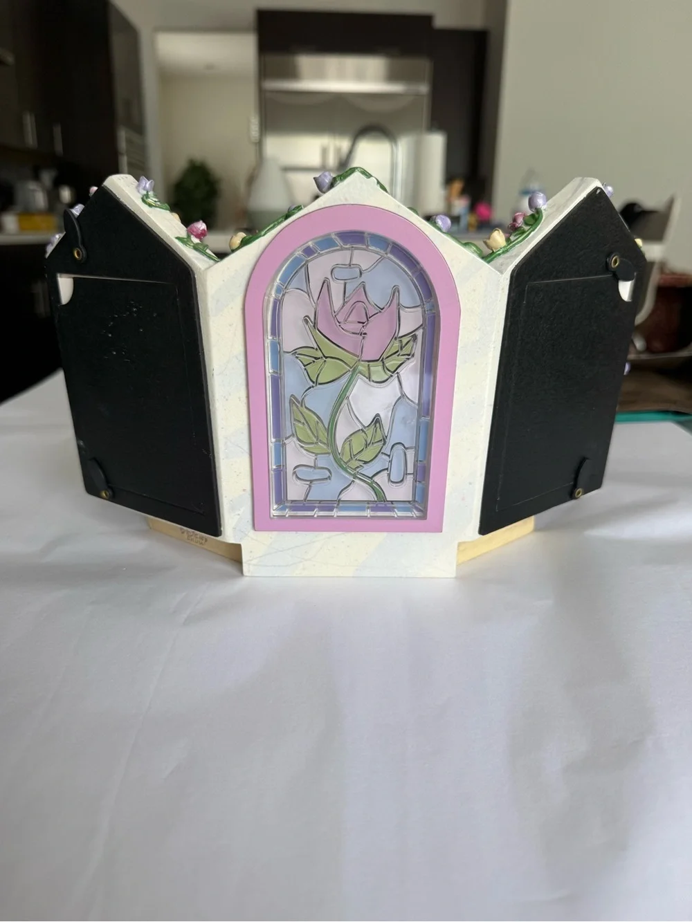Disney Mickey & Minnie Bride & Groom Wedding Photo Frame Vtg